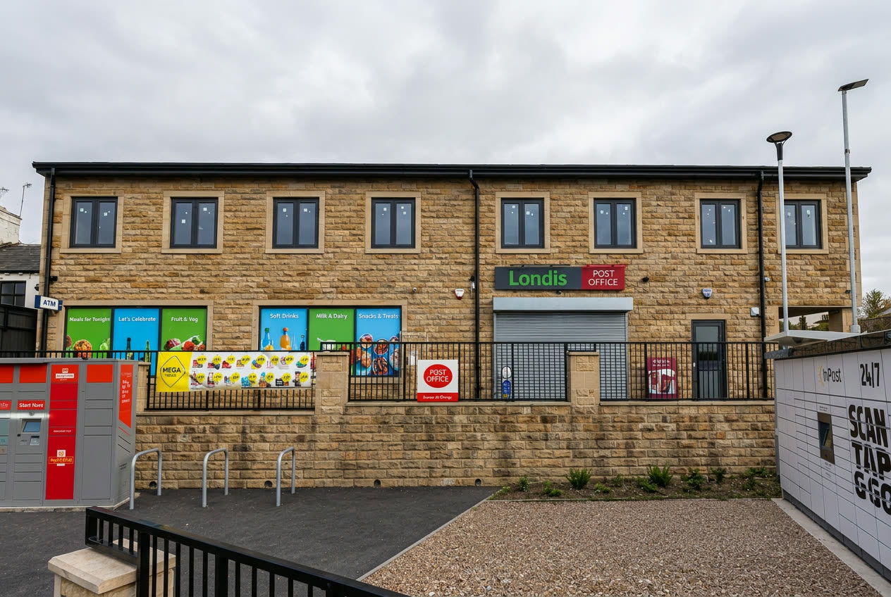 Project 2: stone-built flats above a Londis store and Post Office