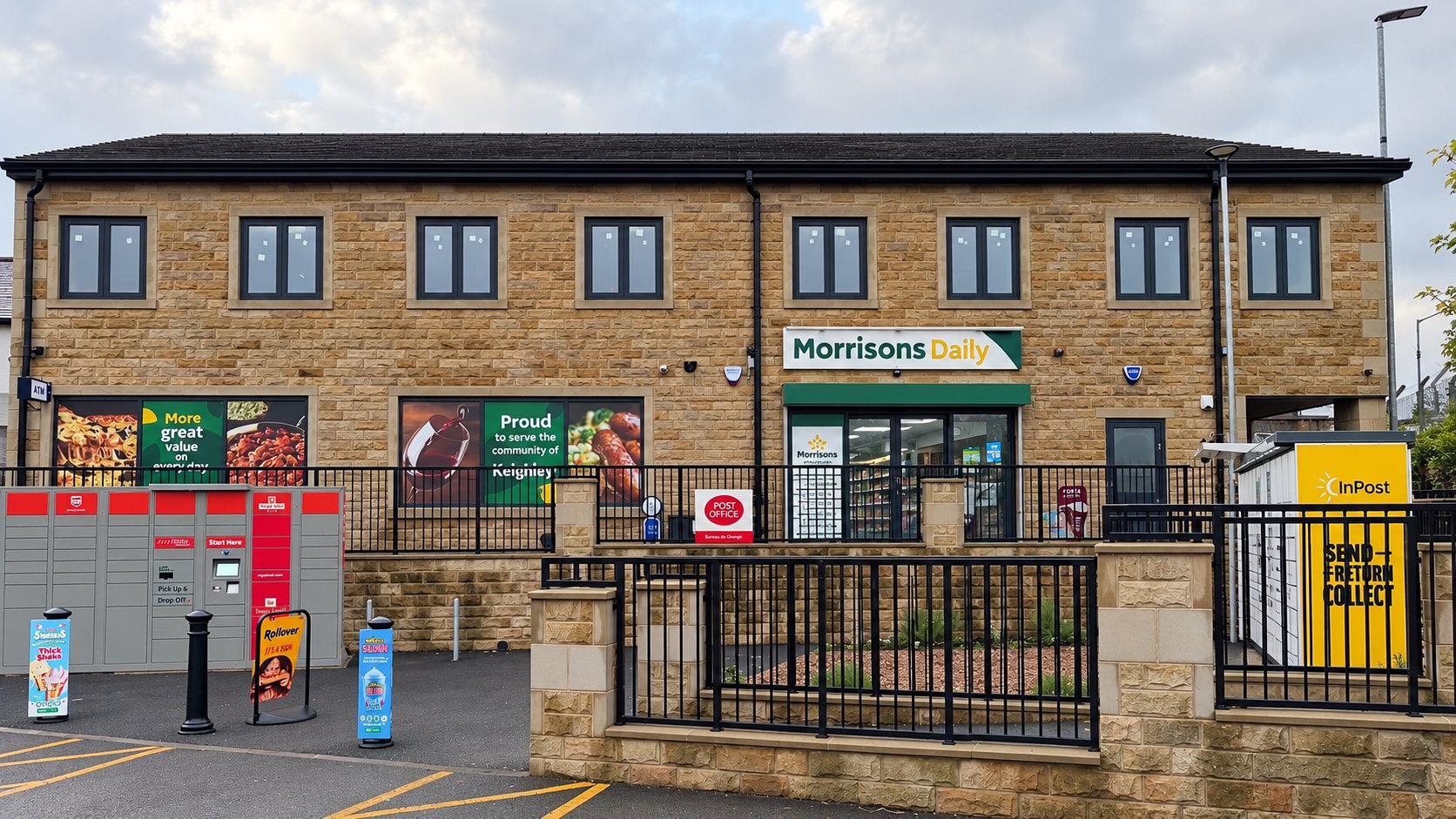 Project 2: stone-built flats above a Morrisons Daily store and Post Office
